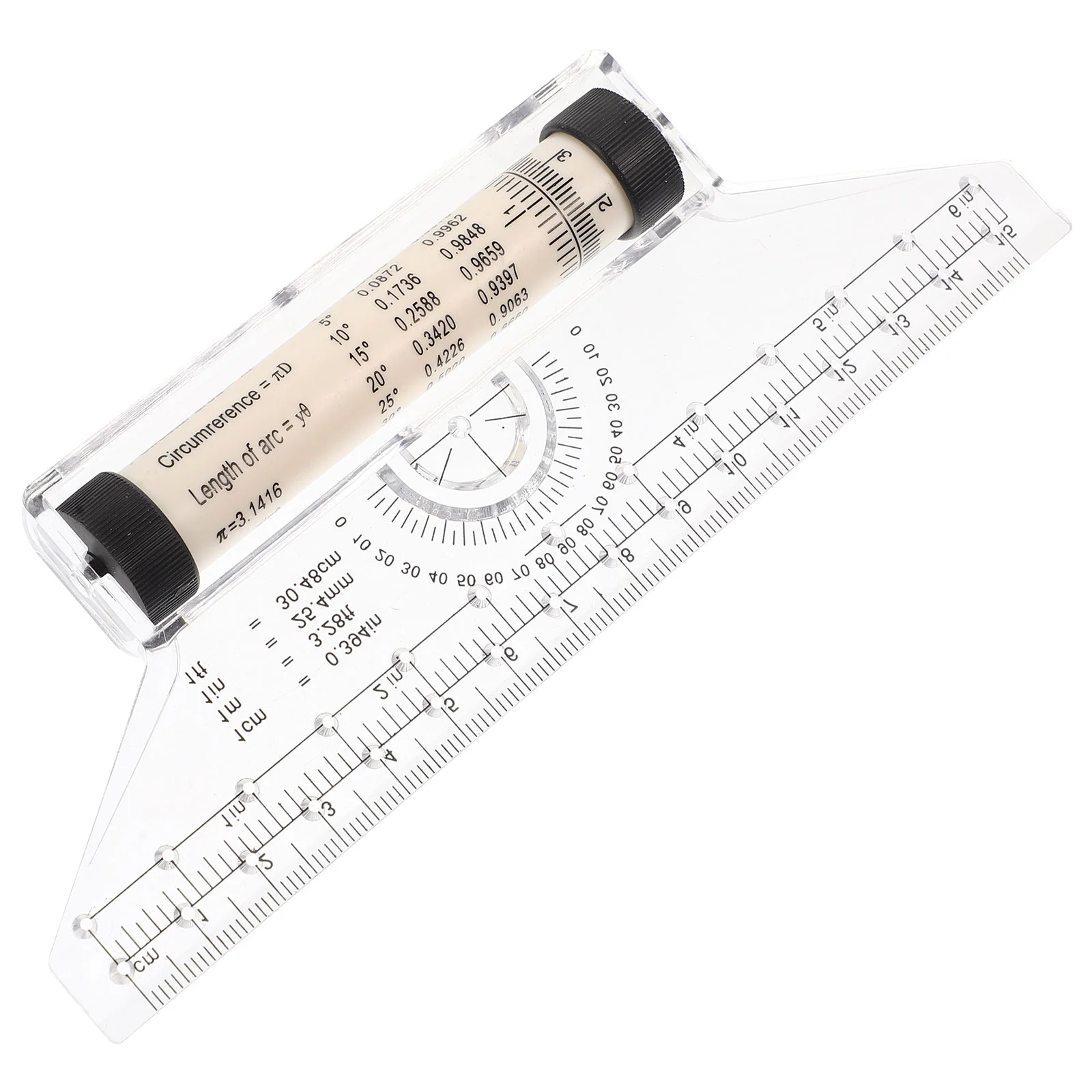 Balance Ruler Roller Rolling Parallel for Drawing Design Drafting Rollers Multi-purpose Angle Measurement