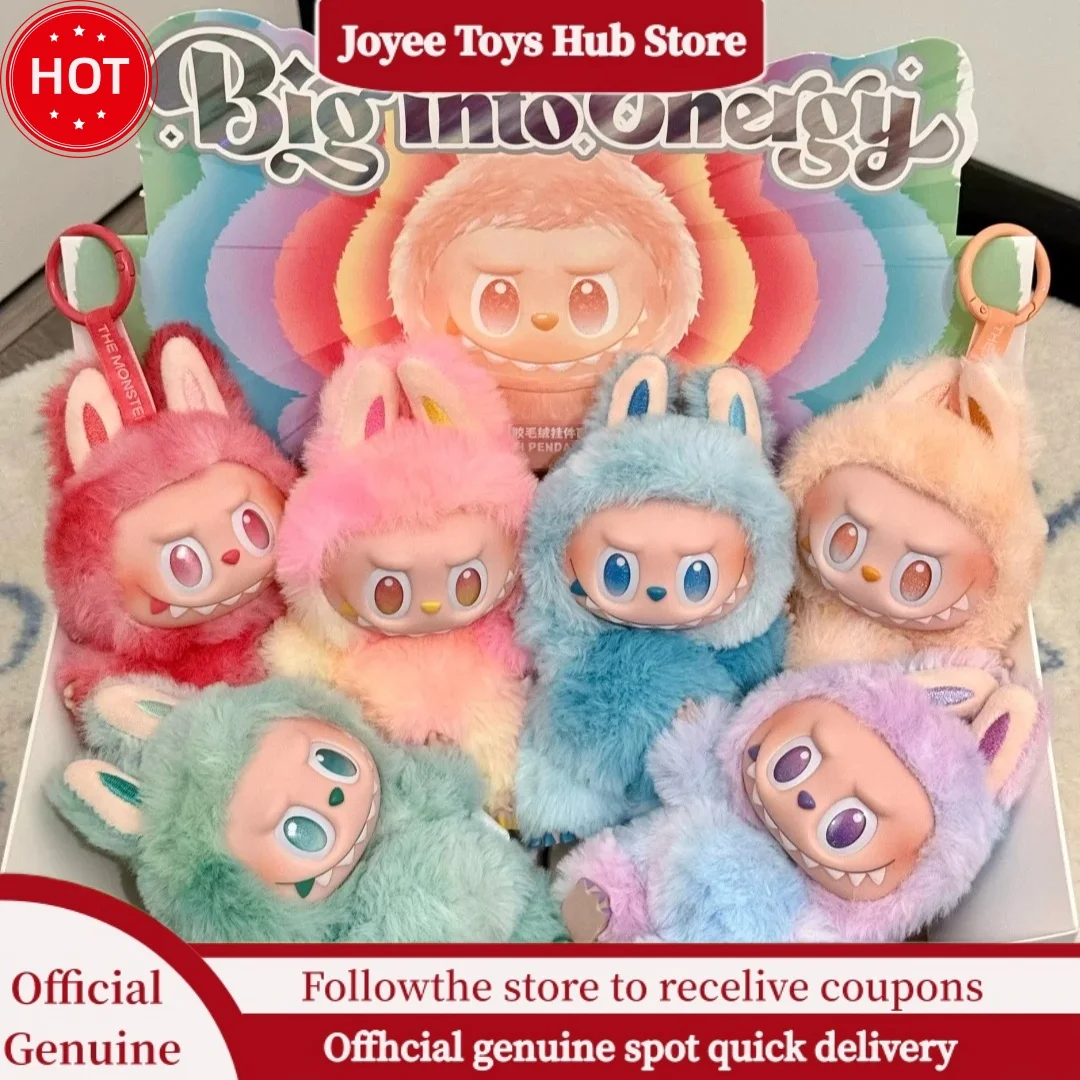

Подлинная виниловая плюшевая кукла Popmart The Monsters Labubu V3 Big Into Energy Series, подарок на Хэллоуин, загадочная коробка, сумка, подвеска