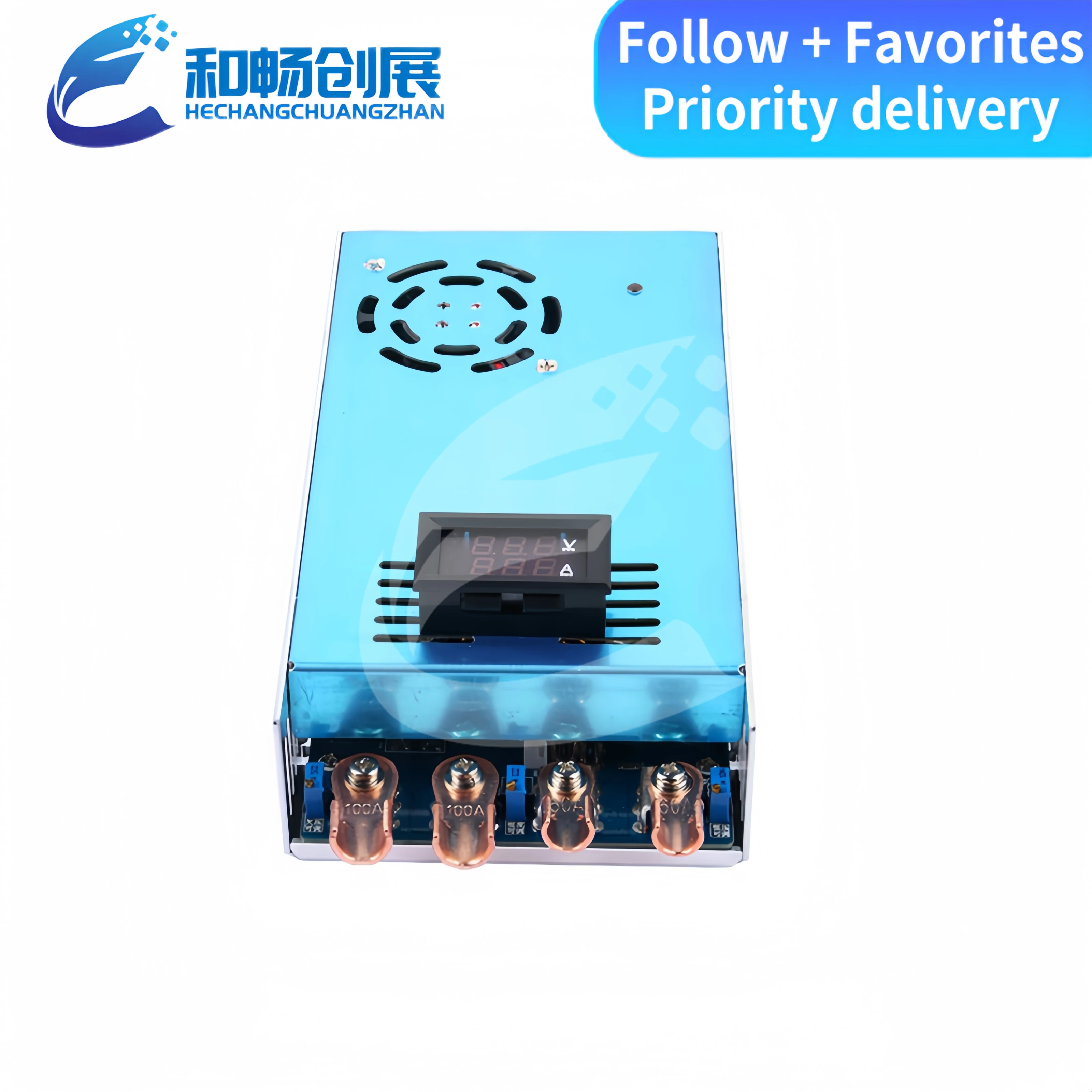 2000W high power DC boost power supply 100A adjustable constant current and constant voltage charging module with display