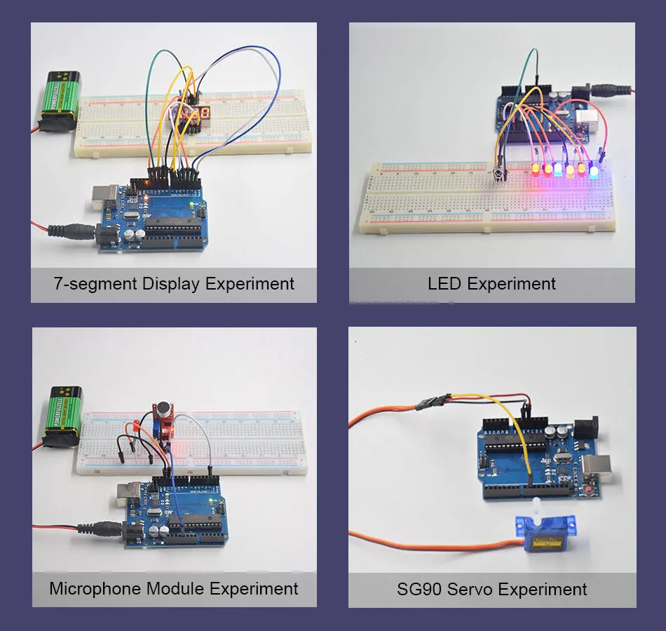 R3 For Starter Kit for Arduino Users with Breadboard Power Support and Components for Educational Electronics and Prototyping