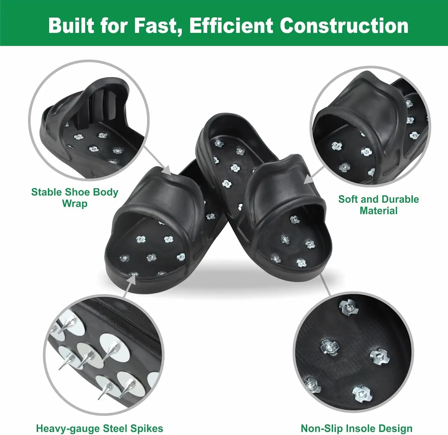 1 paio M-XL scarpe a spillo flessibili per rivestimento di pavimenti epossidico vernice epossidica autolivellante cemento EVA materiale morbido US di grandi dimensioni