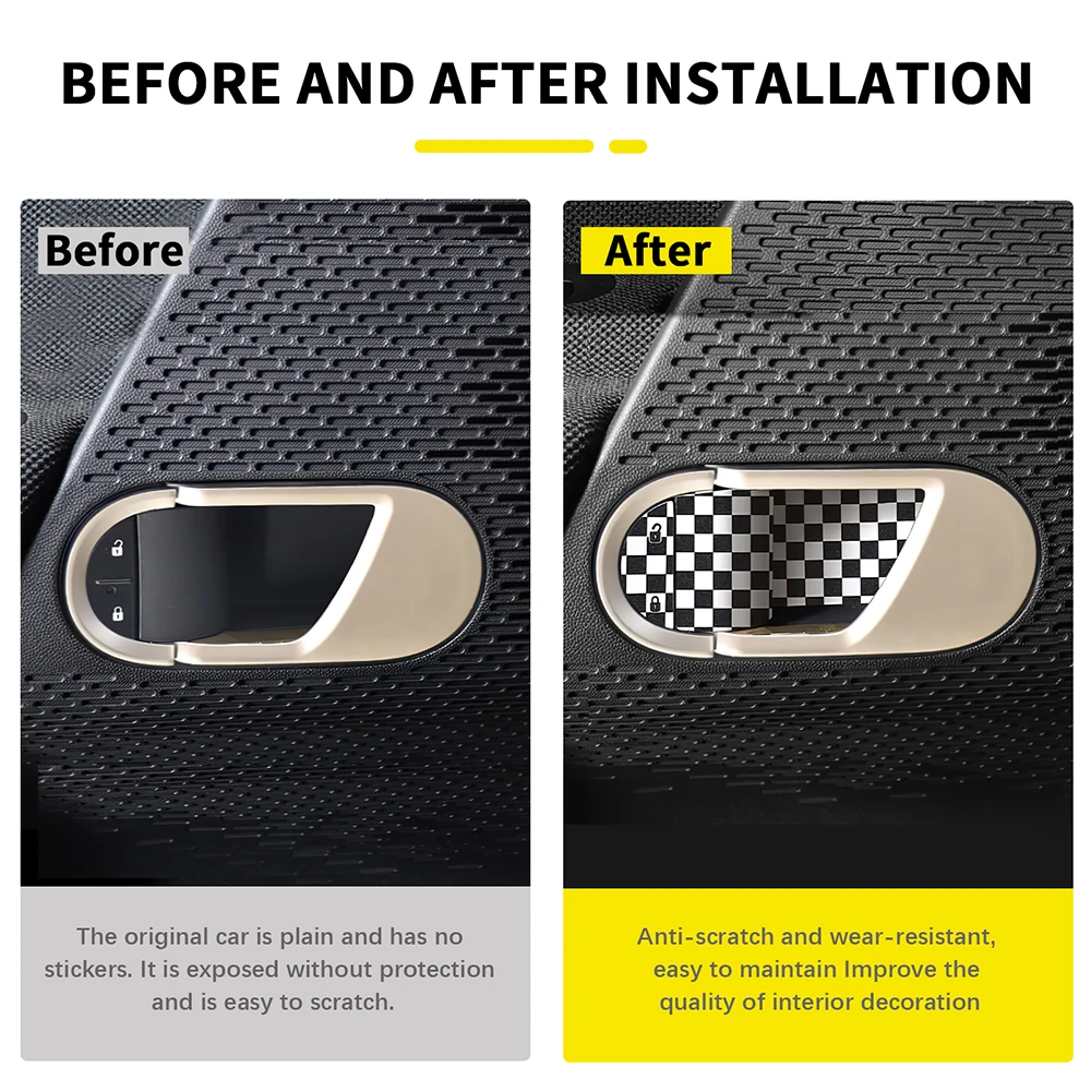 PU Leather Inner Door Handle Bowl Protective Cover for Mini Cooper E SE J01 EV J05 Aceman 2024 2025 Car Door Handle Sticker