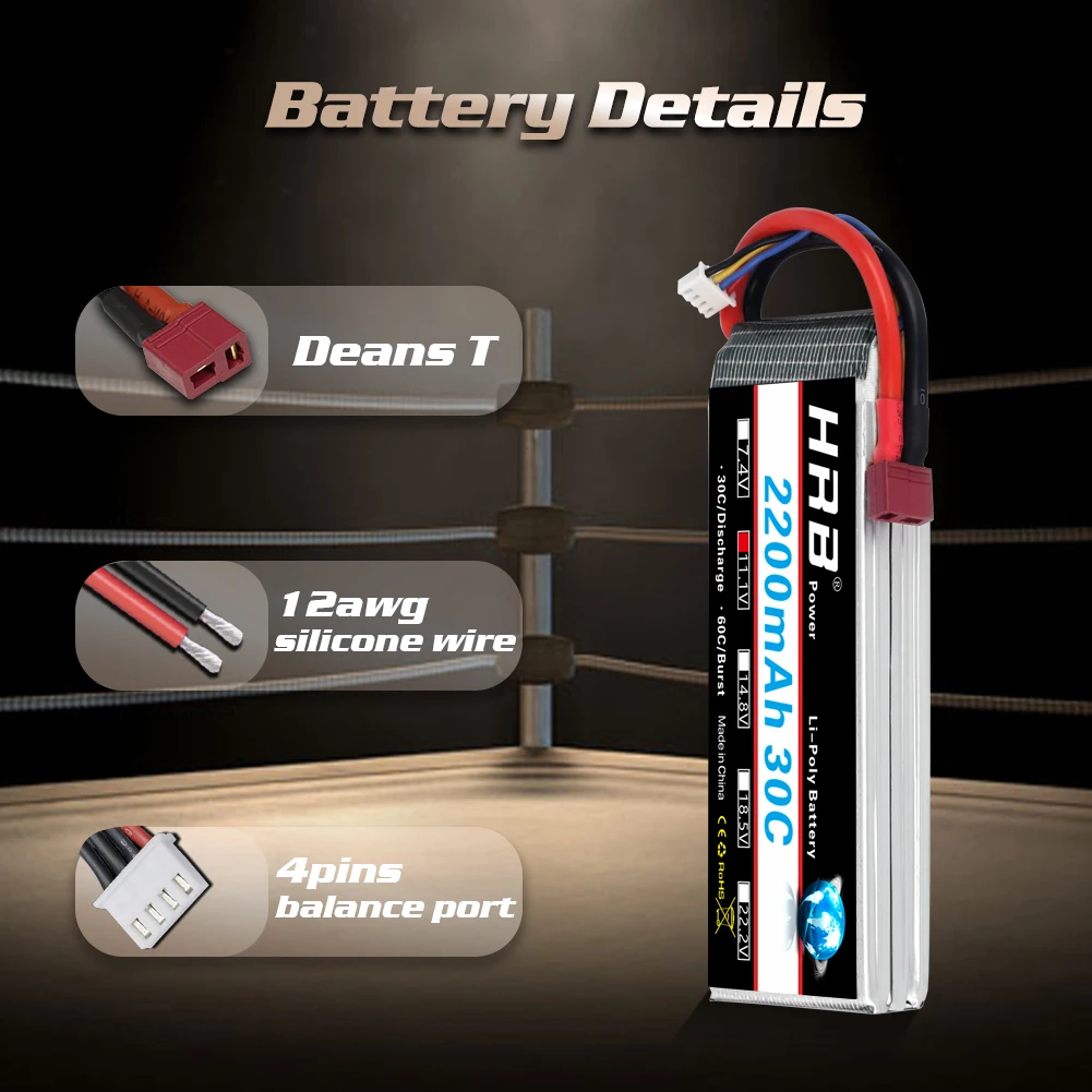 batterie lipo rc – vue détaillée