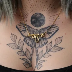 Creative Punk Python Pendant Necklace for Men and Women New Gothic Hip Hop Personalised Snake Wrap Neck Club Party Jewellery