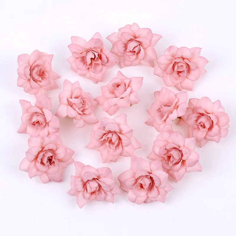 50 Stück künstliche Blumen, 4,5 cm, künstliche Blumen für Heimdekoration, Hochzeit, Hochzeit, Dekoration, Partyzubehör, DIY-Girlande, Geschenkzubehör – Detail 9