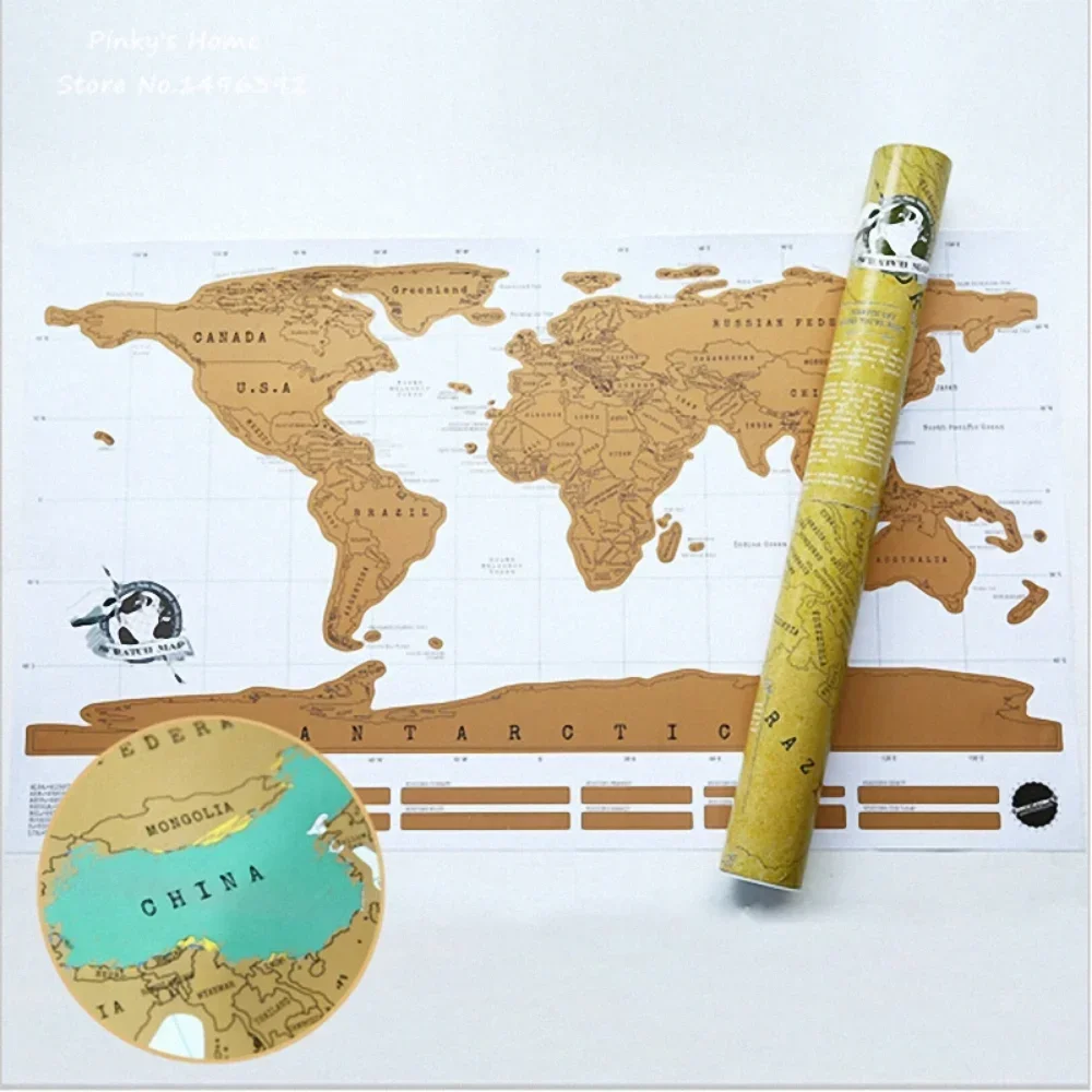 

A maps of travel! Creative scratch maps for the whole , vintage Globe scratch maps as novelty gift to friends 88X52 CM