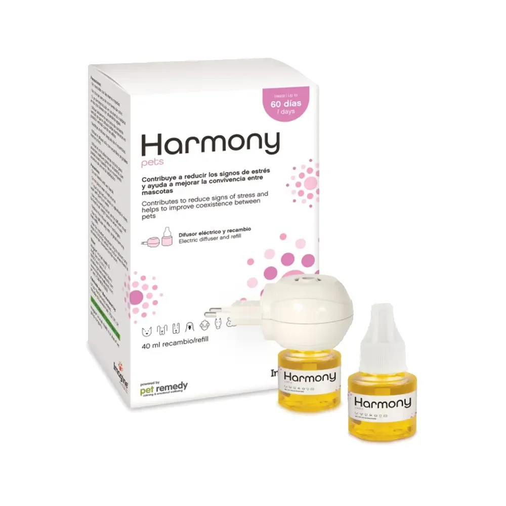 Harmony Pets difusor + recambio de 40 ml producto natural que ayuda a reducir el estrés y mejorar la convivencia entre mascotas Urano