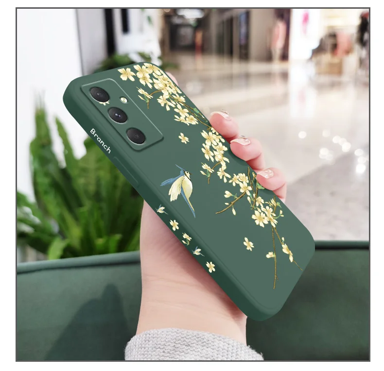 Pflaume Baum Zweig Telefon Fall Für Samsung Galaxy A17 A55 A35 A25 A15 A16 A06 A05 A05S A54 A34 A24 A14 A04 A04S A04E 4G 5G Abdeckung – Detail 9