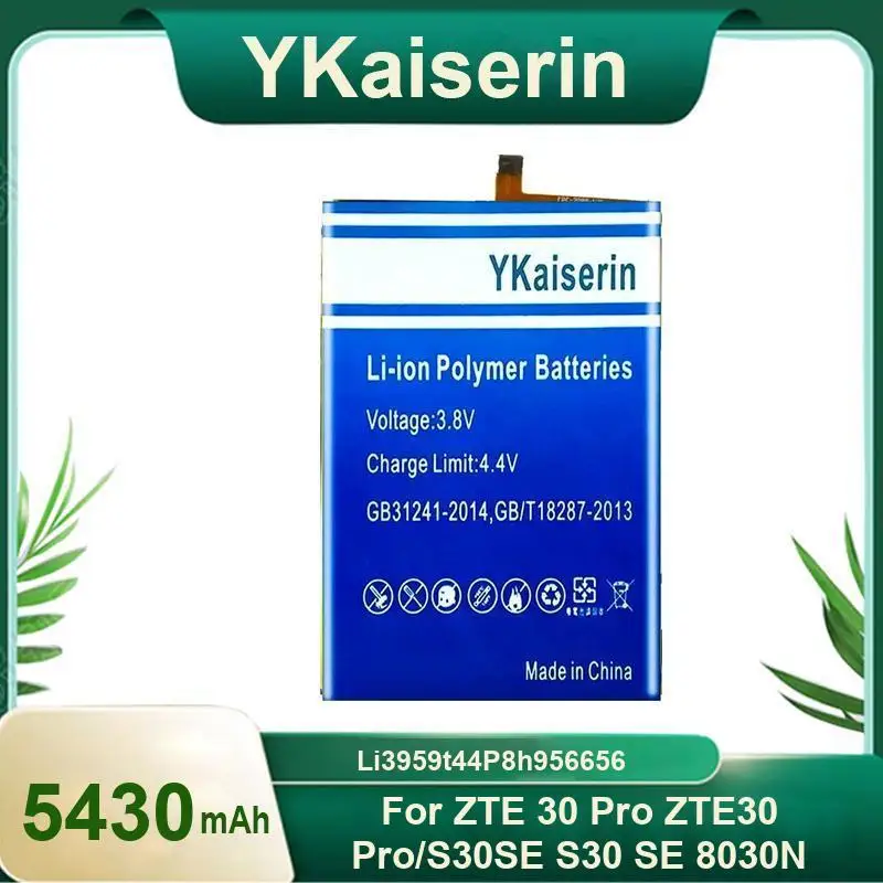

For Zte 30 Pro ZTE30 S30SE S30 SE 8030N Li3959t44p8h956656 High-Capacity Mobile Phone Battery 5430Mah