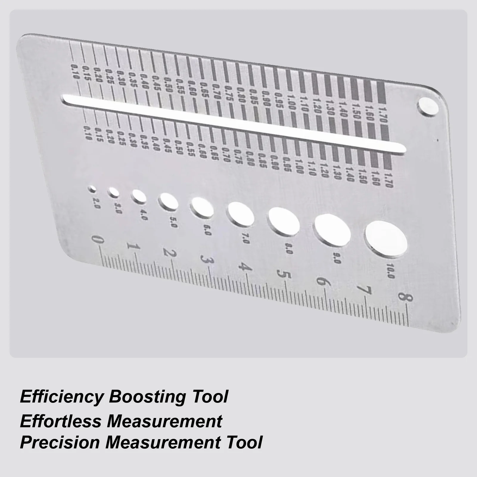 

Stainless Steel Gap Width Gauge 0.1-1.7mm Metric Crack Gap Measuring Ruler 2-10mm Multifunctional Measuring Ruler