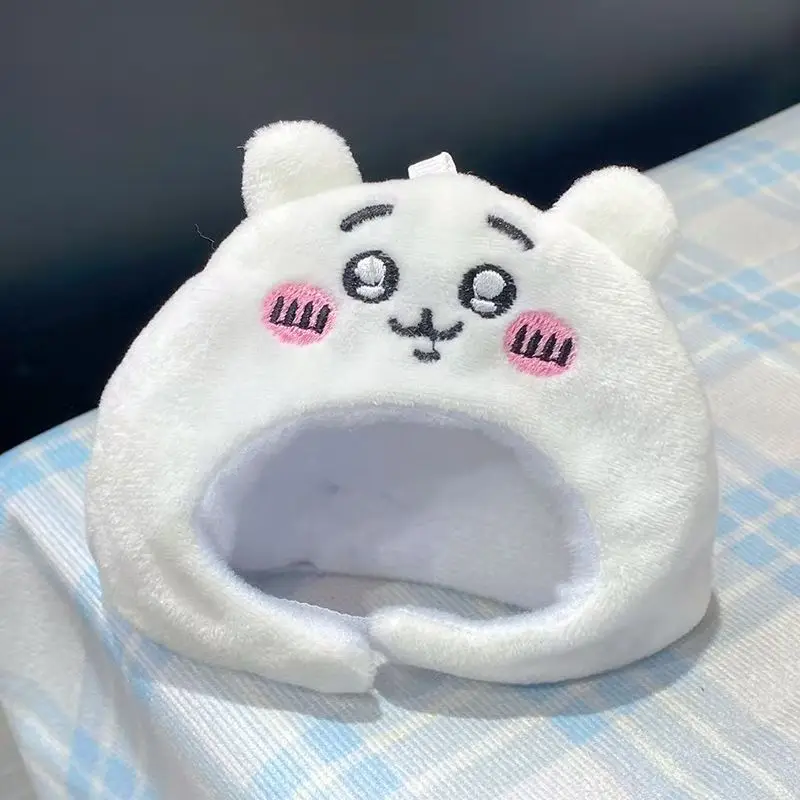 Chiikawa Plush Doll Self Deprecating Bear Cute Kawaii Hood Hat Disguise Pendant Accessories for Hachiware Usagi Doll Clothes