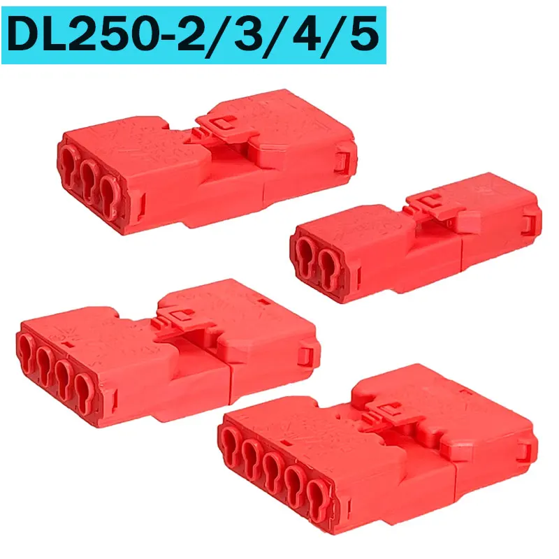 DL250-2/3/4/5-wire Terminal Block DL250 Five-input Five-output Quick-read Terminal Block Male and Female Plug-in Connector