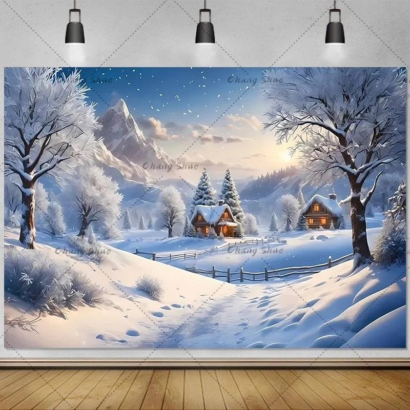 Christmas Tree Snowman Elk Print Pattern Tapestry Home Living Room Bedroom Dormitory Wall Decoration Background Fabric