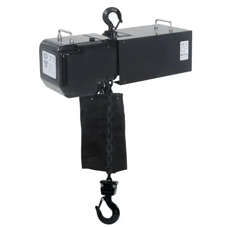 

Heavy Duty 1 Ton Electric Chain Stage Hoist With Motorized Trolley for Sale