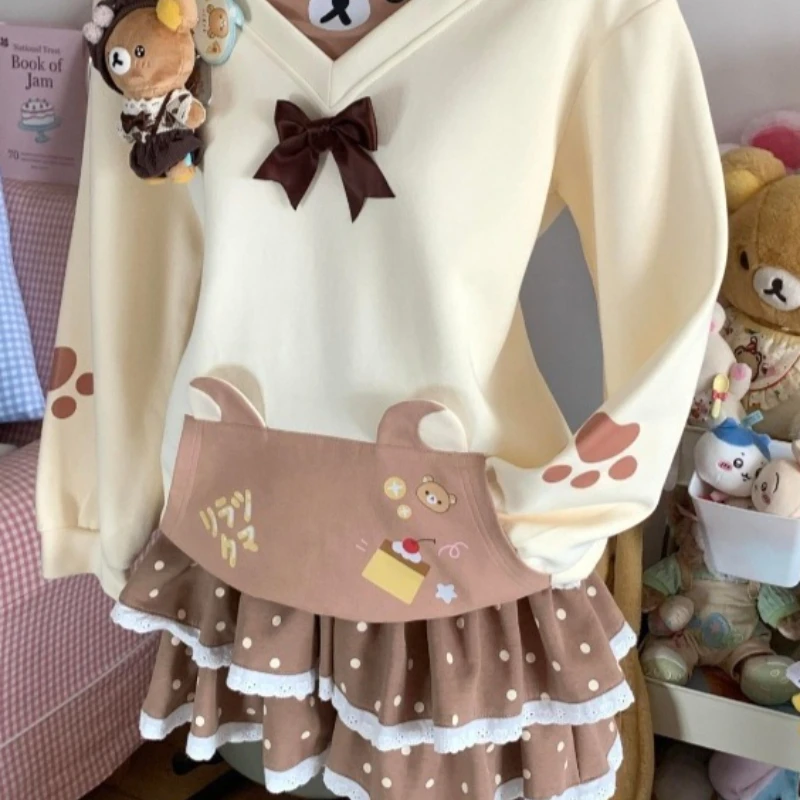Damen-Hoodies für Frühling und Herbst, schulterfrei, lange Ärmel, zweiteilig, niedlicher Otaku-Stil, süß, anime-inspiriert, minimalistisch