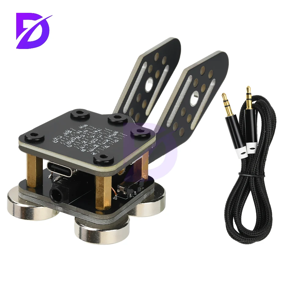 CW Morse Code Paddle Key Trainer - Dual Lever Automatic Key with Type-C/3.5mm Ports, Mini Magnetic Base for Beginners & Pros