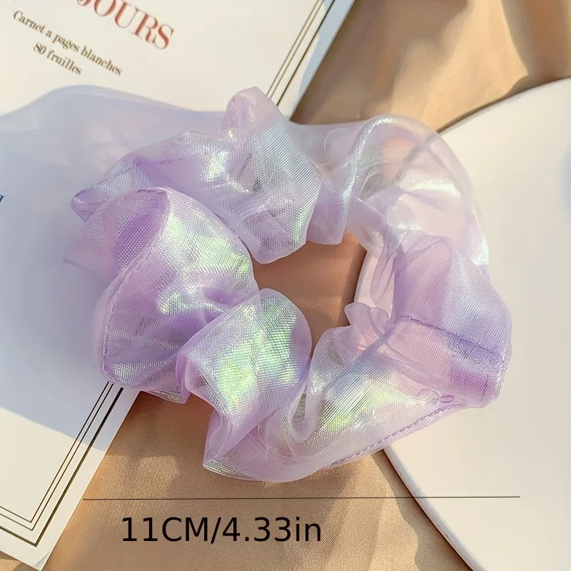 Mermaid Scrunchies Hair Ring Reflective Color Laser Hair Ties Rope summer Women Ponytail Hair Accessories Girls Hairbands Gifts