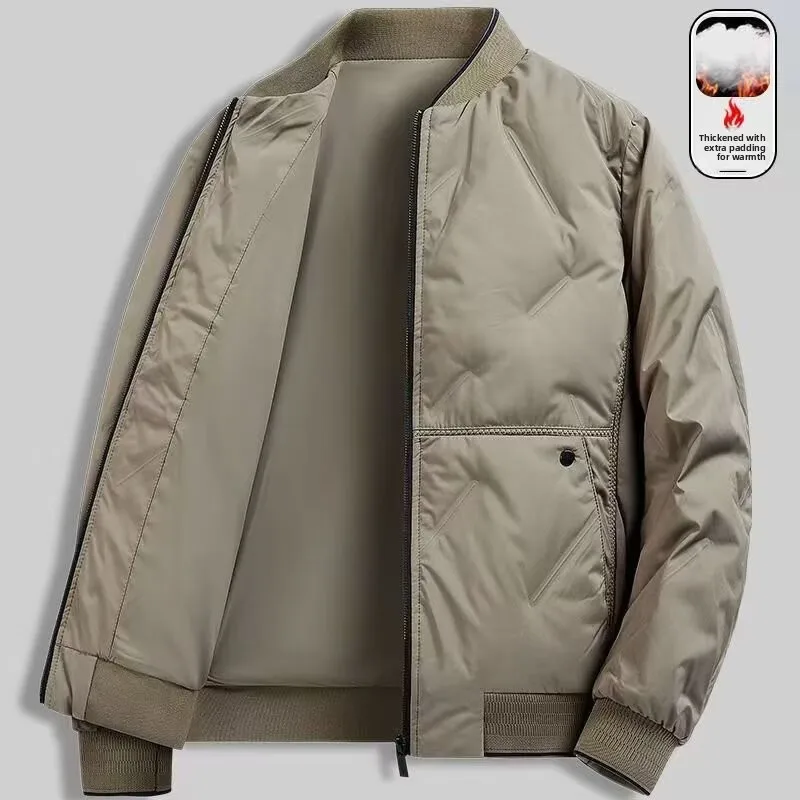 Lightweight Outdoor Men's down Jacket Casual Dirt Resistant Workwear Polyester Fabric Warm Windproof Wear for Autumn Winter