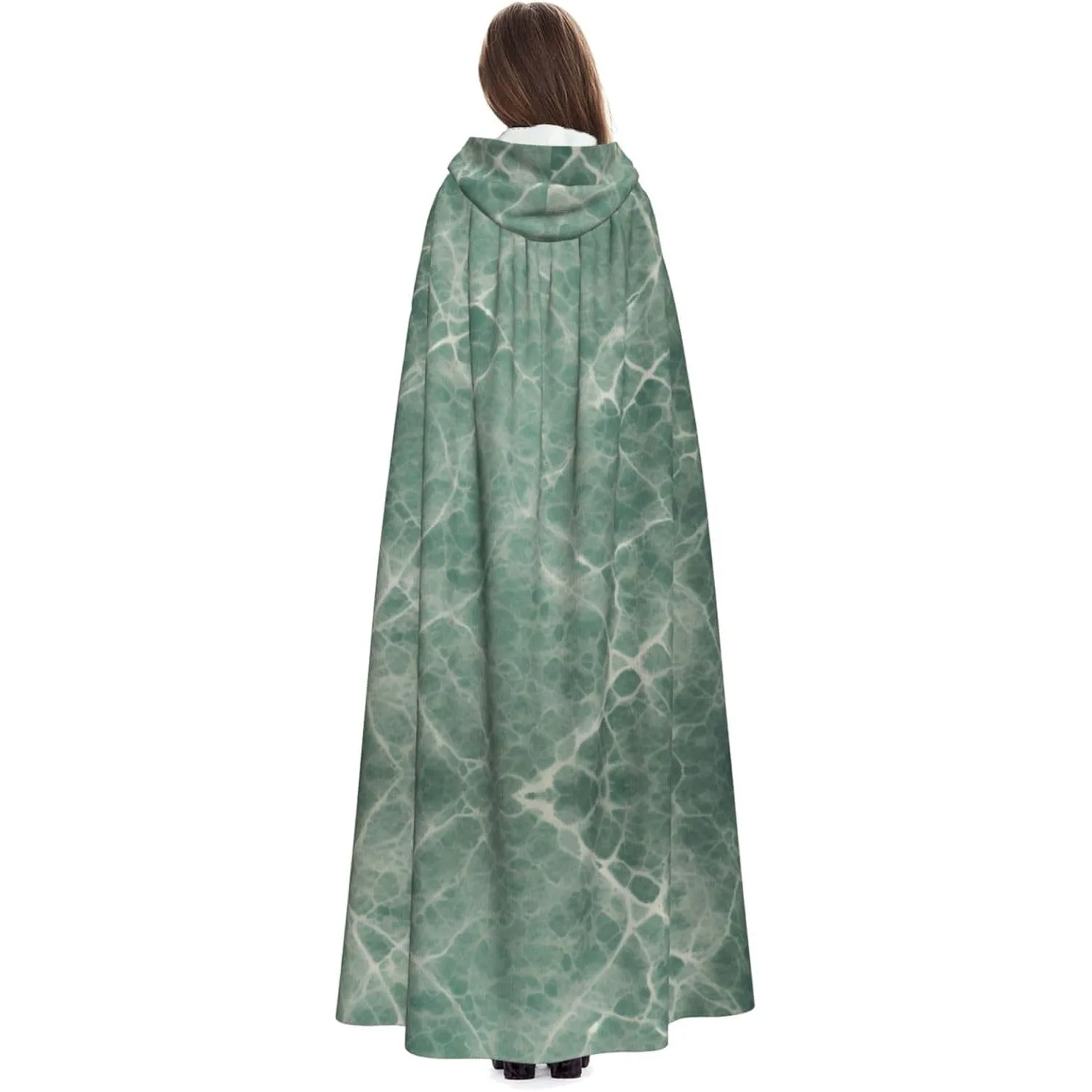 

Мраморно-синий серый плащ с капюшоном для взрослых с принтом для Хэллоуина, Рождества, косплей, плащ, накидка, костюм, декор для праздничной вечеринки