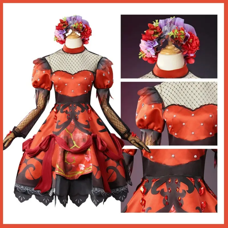Juego Identity VMemory Cosplay disfraz niña señorita Granada princesa vestido peluca mujer Kawaii lindo carnaval H8;c'4,t;6.j'2;