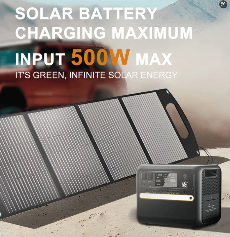 2025 Hot Sale 2160WH LiFePO4 Solar Power Station Portable Emergency Backup for Blackout & Natural Disaster Preparedness view 4