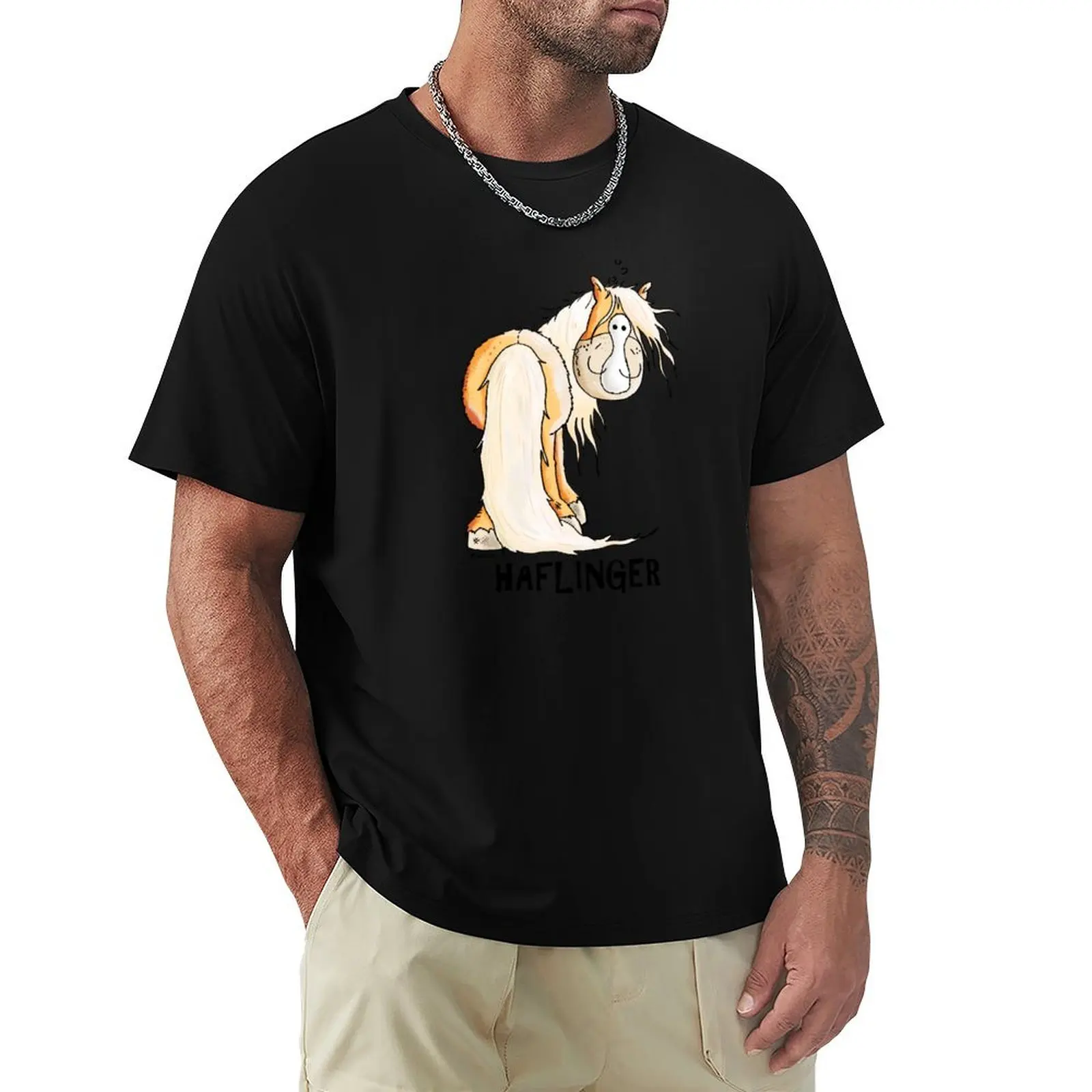 

Happy Haflinger Horse T-Shirt Light Athletic Short Sleeve Tee Shirt