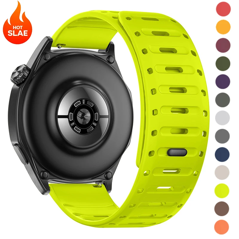 22mm Magnetic Silicone Strap For Huawei Watch GT6 Pro GT5 Pro GT 6 5 4 46mm Bracelet for Huawei Watch 5 4 3 Pro/GT Runner 2 Band