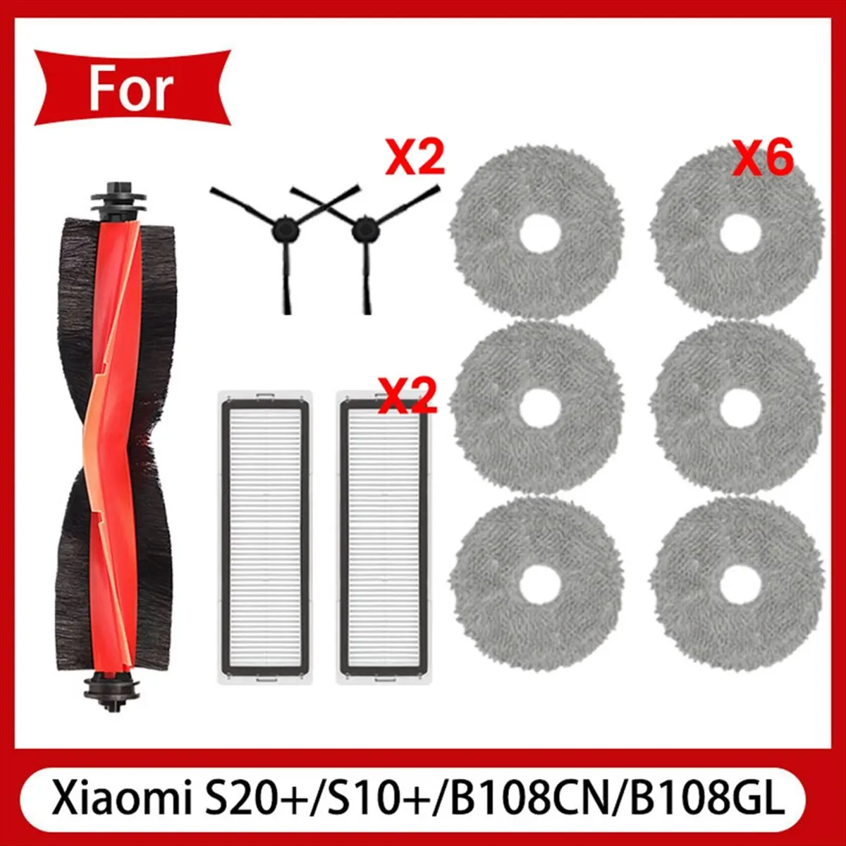 A92G новый для робота-пылесоса S20+/S10 Plus/B108GL/B108CN B113CN Запчасти Запасные части Фильтр Основная боковая щетка Швабра
