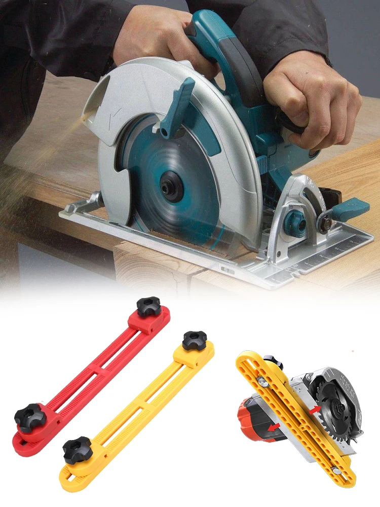 Adjustable Cutting Machine Base Circular Saw Milling Positioning Clamps Guide Two-way Reverse Buckle For 4''-6'' Dust Cutter