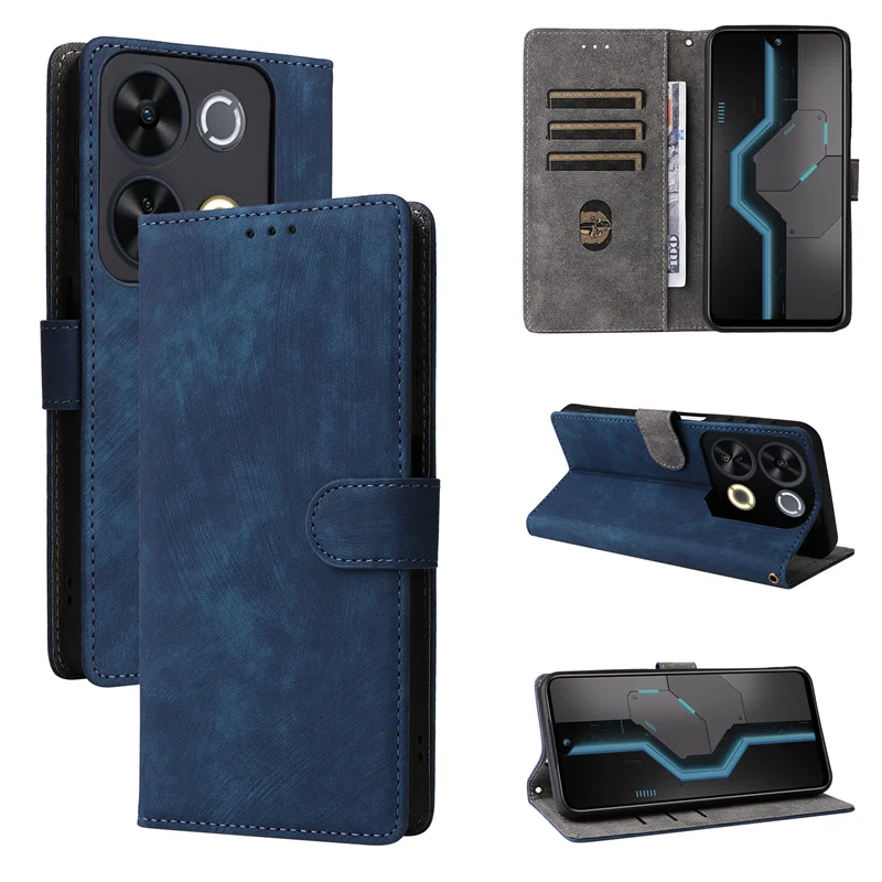 For Itel P65 4G Case stereoscopic lines Premium Leather Wallet Leather Flip Case For Itel P65 4G P671L Phone Case