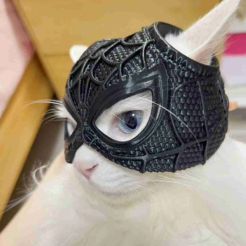 Cat Bat Mask Halloween Accessories Cosplay Costume Accessory Spider Web Cat Mask Cat Headwear Headset Pet Toys