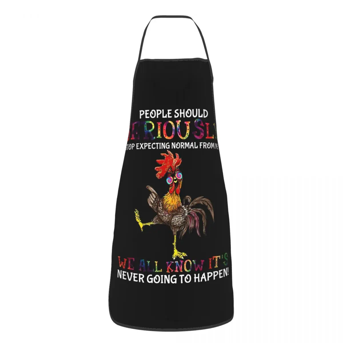 Chicken Hippie People Should Seriously Stop Expecting Normal From Me Aprons Chef Cooking Tablier Bib Kitchen Cleaning Pinafore