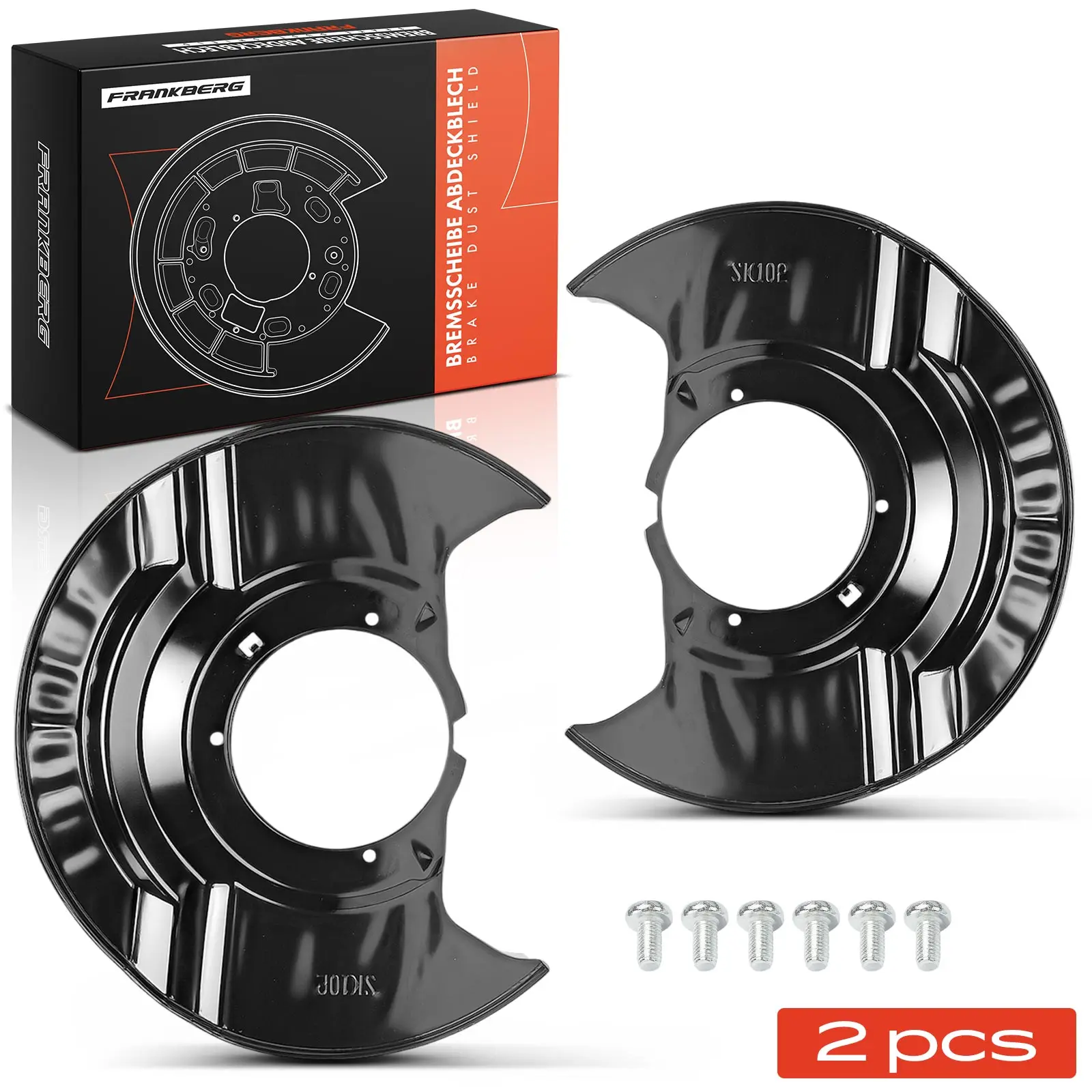 Frankberg 2x Anker plaatwerk Remschijf Vooras Links Rechts voor Honda CR-V III RE 2007-2011 45255 STKA00