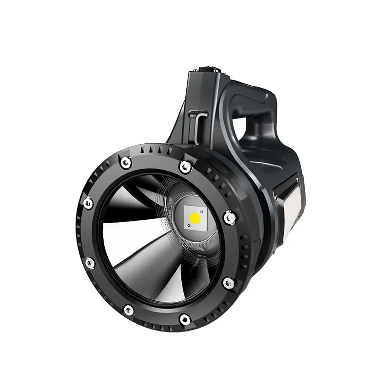 Linterna Black Island, reflector de larga distancia superbrillante, recargable, gran capacidad