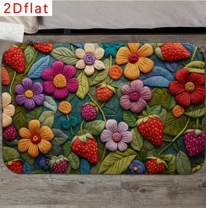 Blumen-Willkommens-Fußmatte mit hellem Sonnenblumenmuster, Teppich ist sehr Schlafzimmer, Küchenmatten, helle Fußmatten im Sonnenblumen-Design