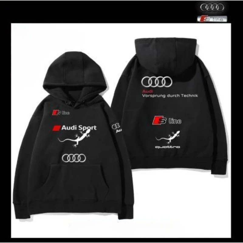 

Audi Car Hoodie Sweater Men and Women Summer Spring and Autumn New Loose Versatile Casual Racing Motorcycle Off-road Top Trend