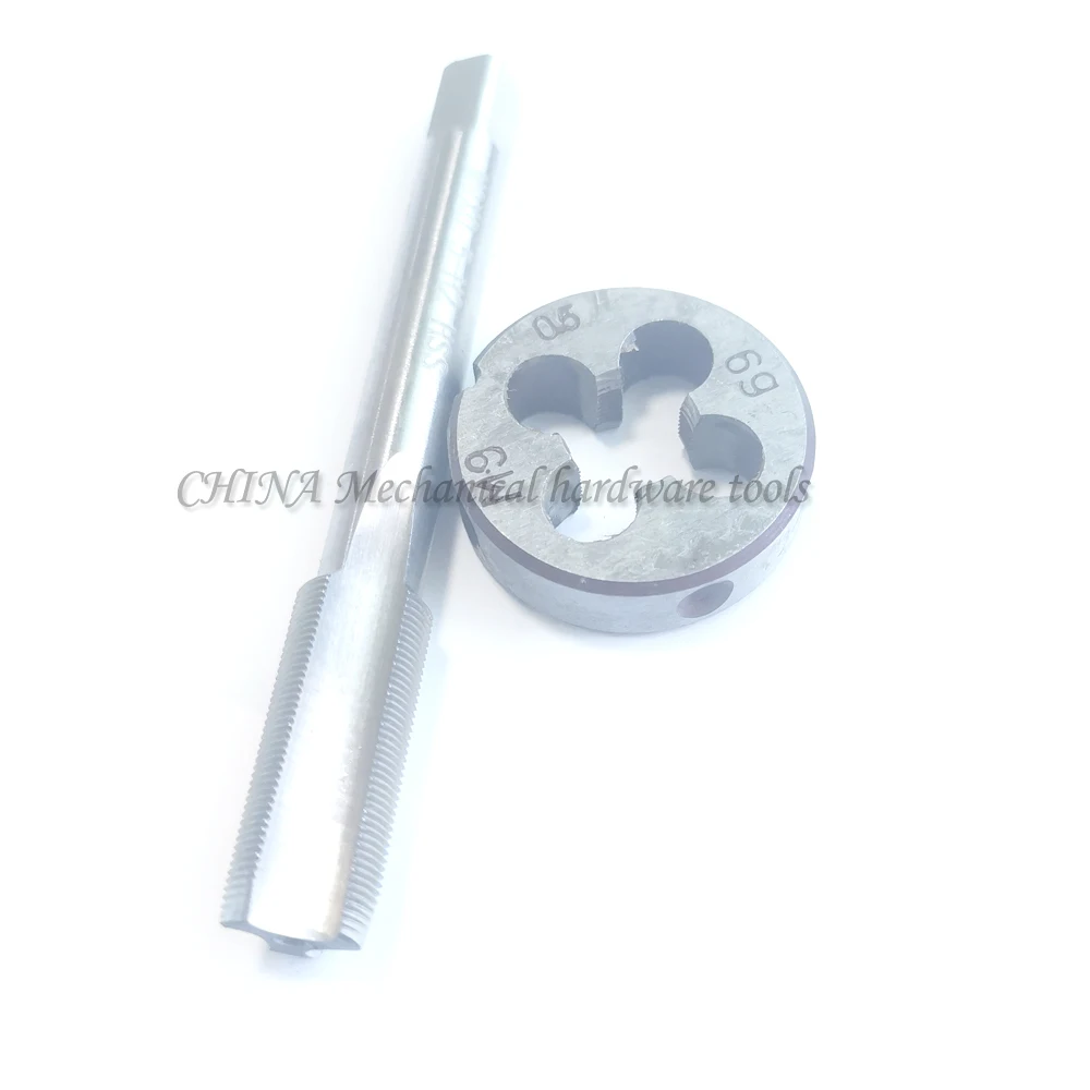 M9X0.5 Metal threads Set of taps and dies M9 metric machine fine Thread plug tap Round die sets faucet M9X.5 M9*0.5