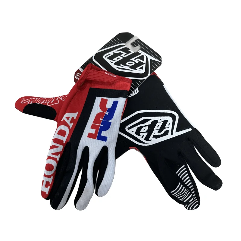 Für HONDA HRC Motocross MTB MX Red Air Mesh Handschuhe Dirt Bike Reiten Motorrad Motorrad Reiten Touring Atmungsaktive Touchscreen