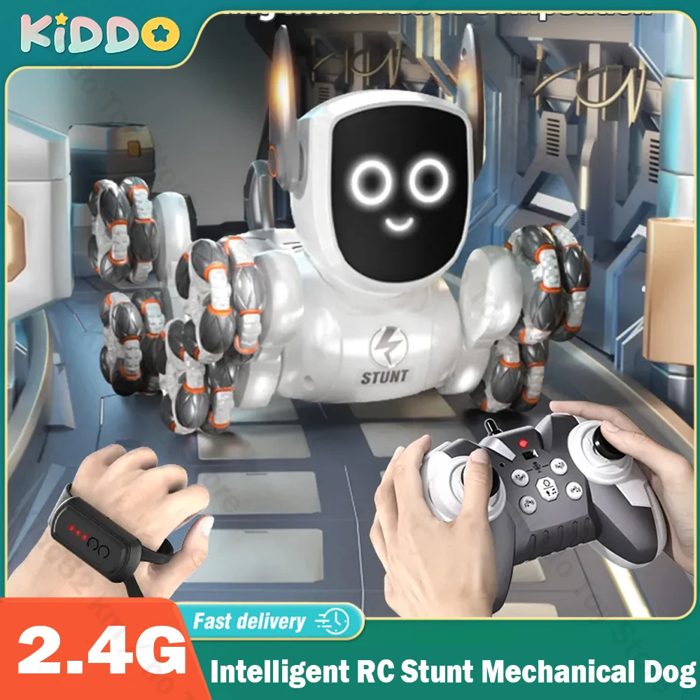 JJRC RC chien Robot télécommande cascadeur mécanique geste détection 2.4G escalade déformation animal de compagnie jouet Intelligent enfants cadeau