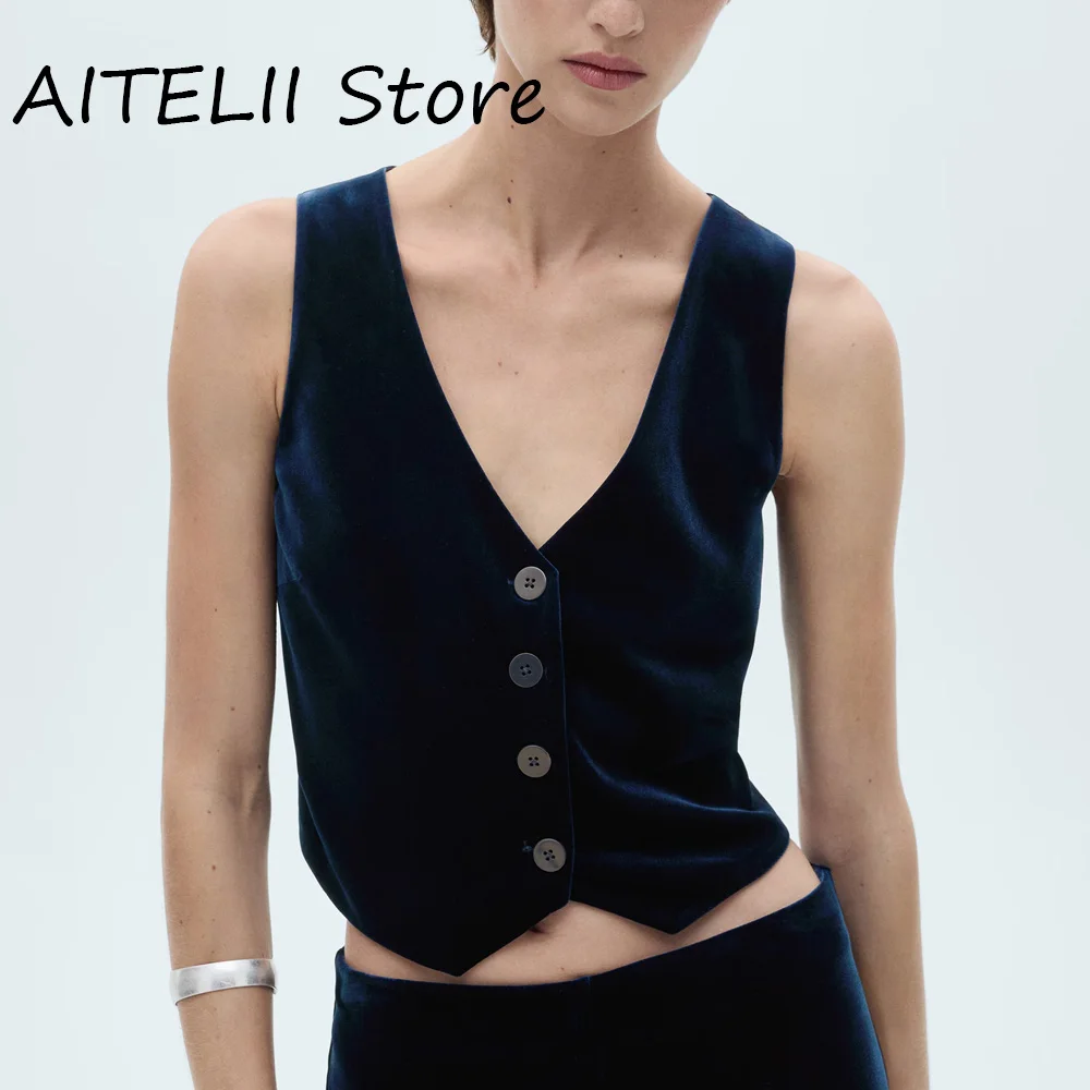 

Autumn Vest Ladies Women's Velvet Vest Lady Vests Casual and Elegant New in Outerwears Elegant Woman Coat New in Coats & Jackets