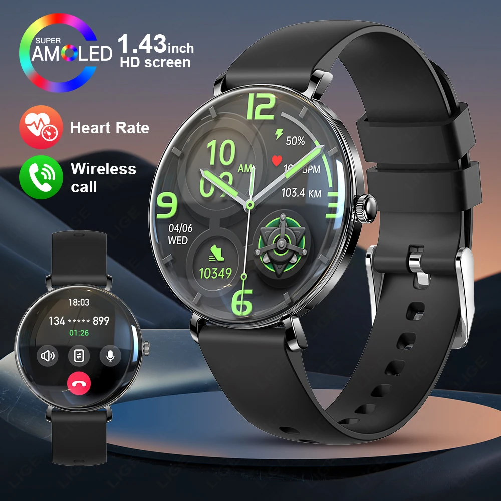 

Choice LIGE New Smart Watch Waterproof Sports modes Wireless calling and Message reminder smart watchs for men women Android IOS