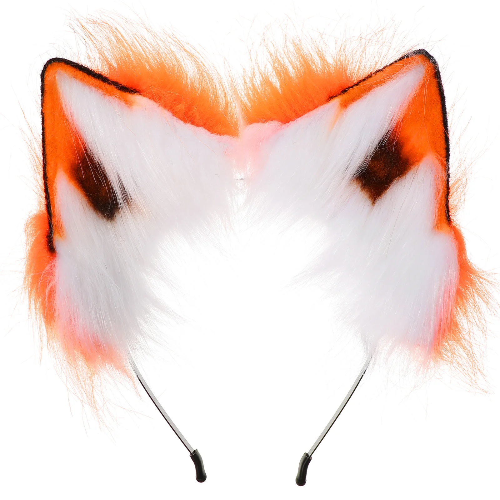 Fox False Ear Headband Cosplay Hairband Party Headdress Performance Aldult Costume Metal Feather Hoop Chic Accessory Simulated