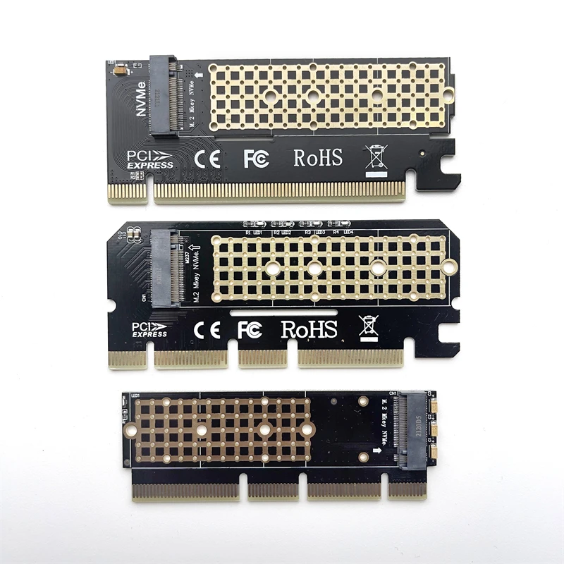M.2 NVMe M-Key zu PCIe 3.0 SSD Adapter Karte PCIe X4 X8 X16 Für Desktop PC PCI-E Grafikkarte Sot – Detail 1