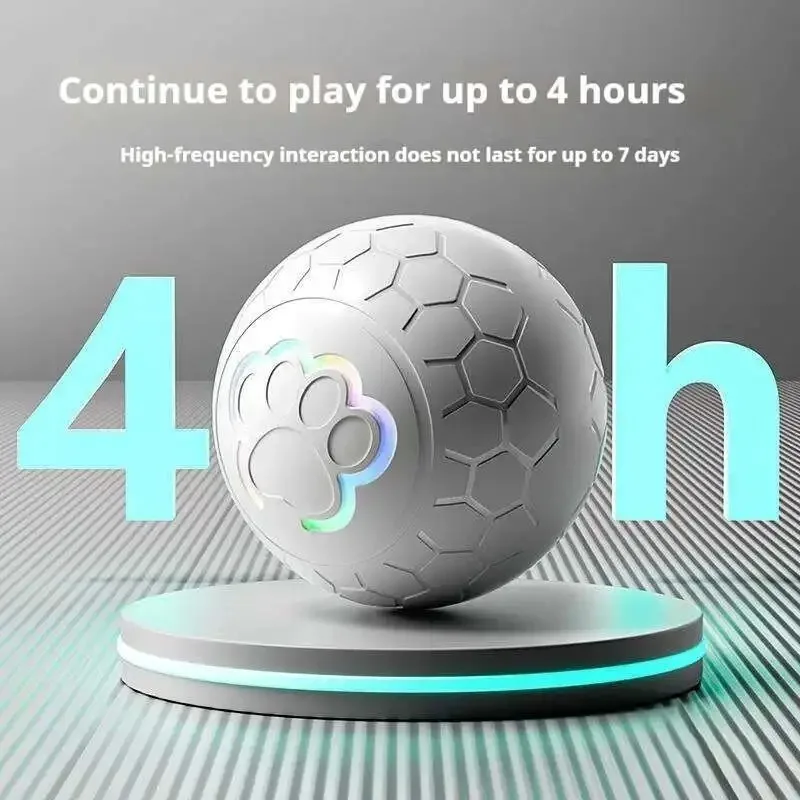 Pelota de Juguete Interactiva Inteligente para Perros, Pelota Electrónica para Mascotas, Pelota de Juguete con Rebote Automático USB, Pelota con Luces RGB para Cachorros y Gatos