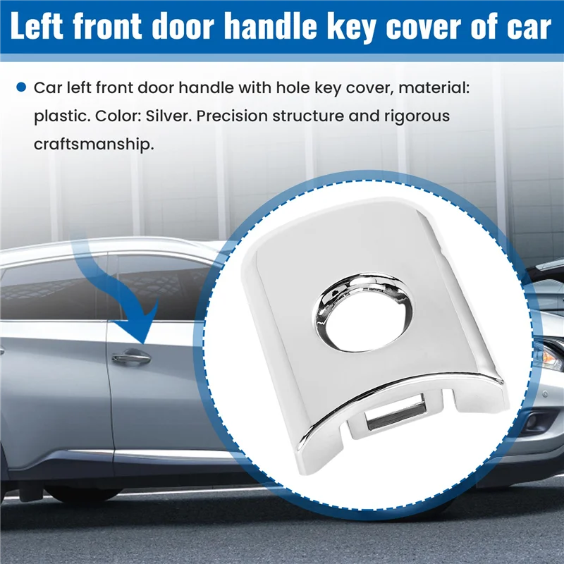

AU28-Front Left Outside Door Handle Trim With Keyhole Cover For Nissan Murano Rogue Infiniti FX35 FX45 80645CA000