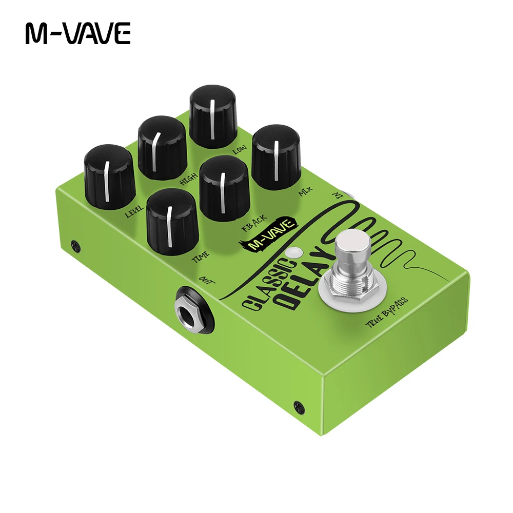 M-vave Classic Delay Effect Pedal, True Bypass 600ms Delay Time Guitar Effects Pedal for Electric Guitar Bass