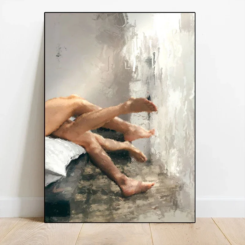 مثلي الجنس غريب الحب رجل زوجين عناق قبلة الملصقات والمطبوعات قماش الطباعة الجنسية جدار صورة فنية لغرفة المشاعر ديكور المنزل الهدايا #4