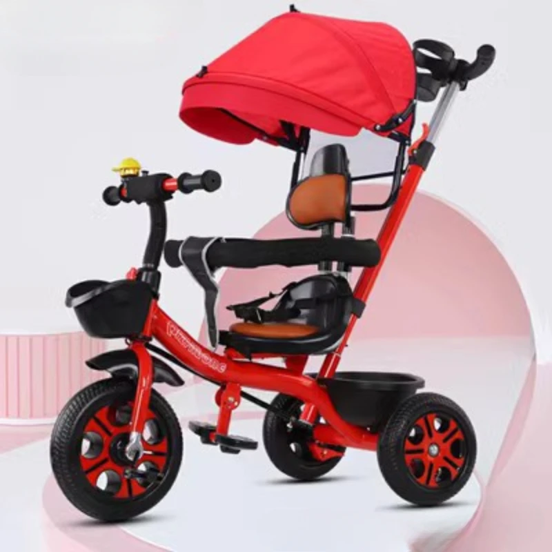 Children's Tricycle Handcart Baby Bike 6-5-year-old Baby Bike Large Size Lightweight Outdoor Stroller Baby Bike