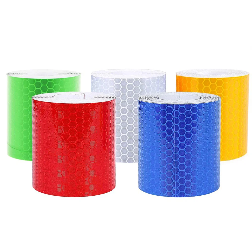 Reflective Tape Self-Adhesive 5 Colours 5 cm x 3 Meter Reflective Tape Waterproof Warning Tape Safety Marking Tape