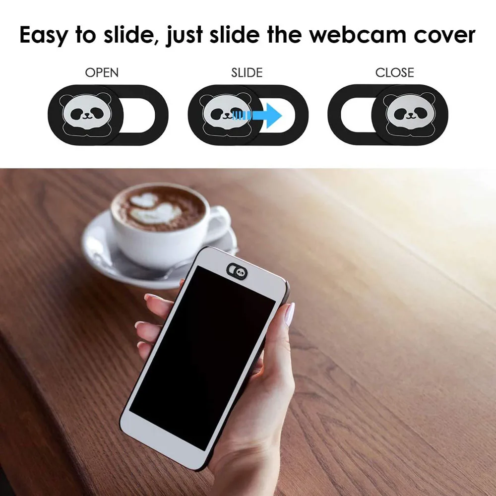 Laptop Ultradunne Slide Privacybescherming Webcam Camera Cover Panda Camera Cover Webcam Cover Privacy Sticker